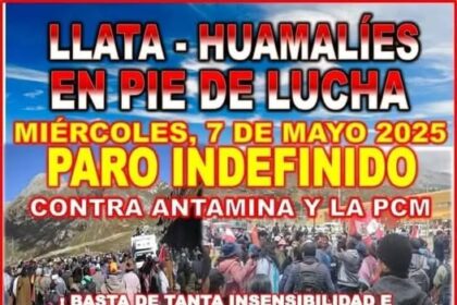 Llata - Huamalies paro contra Antamina