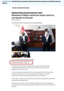 Grupo de trabajo de Ancash Robert Rojas Ascón