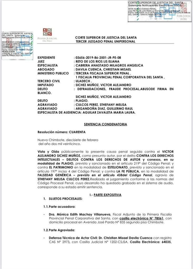Plagio de tesis de Sthefany Culcos Pérez
