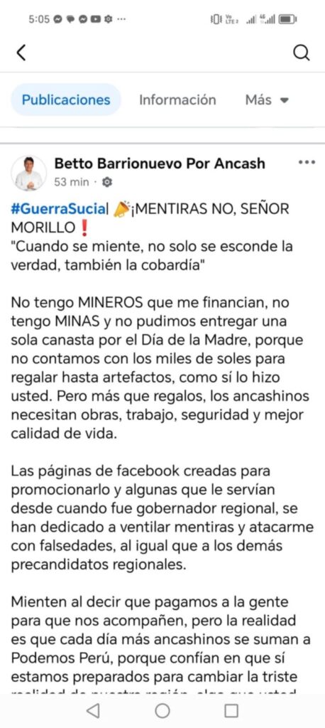 Guerra sucia contra Betto Barrionuevo
