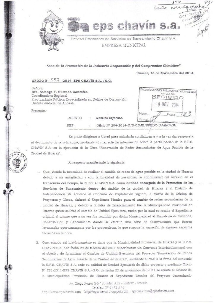 caso Consorcio Huaraz