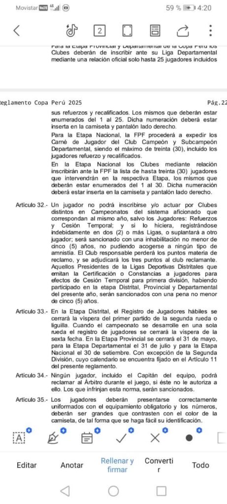 Dan por ganador a club infractor a pesar de reconocer falta grave liga Casma