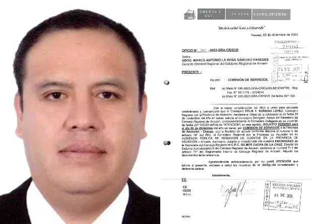 Consejero por la provincia de Asunción, dispuso de vehículo y del secretario del Consejero Regional (con viáticos), para audiencia de rendición de cuentas.