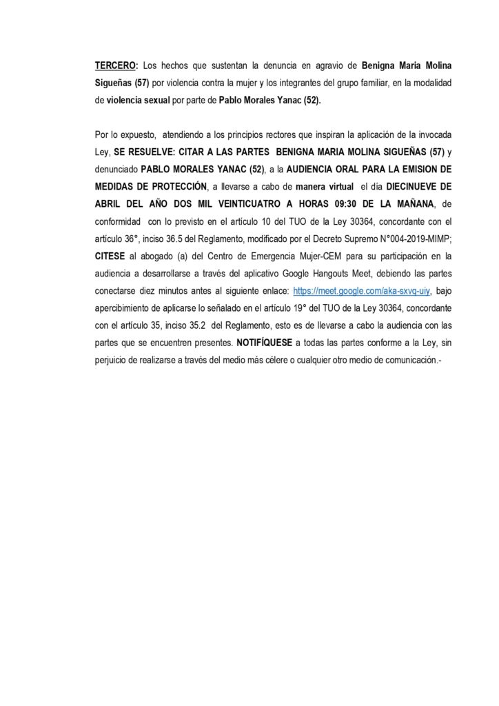 denuncia subprefecto Olleros Pablo Morales Yanac
