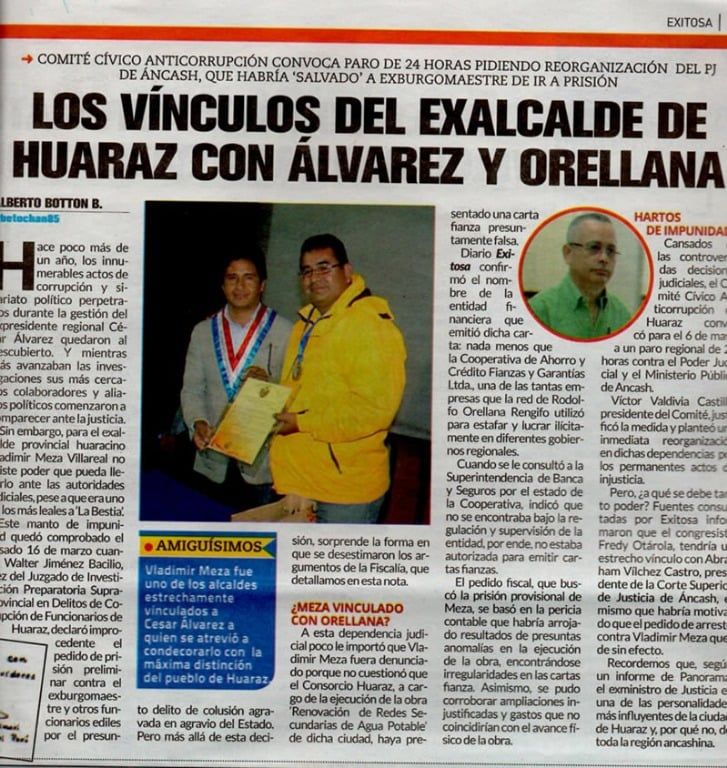 Félix Marco Rodríguez Rosales requerimiento acusatorio contra Vladimir Meza