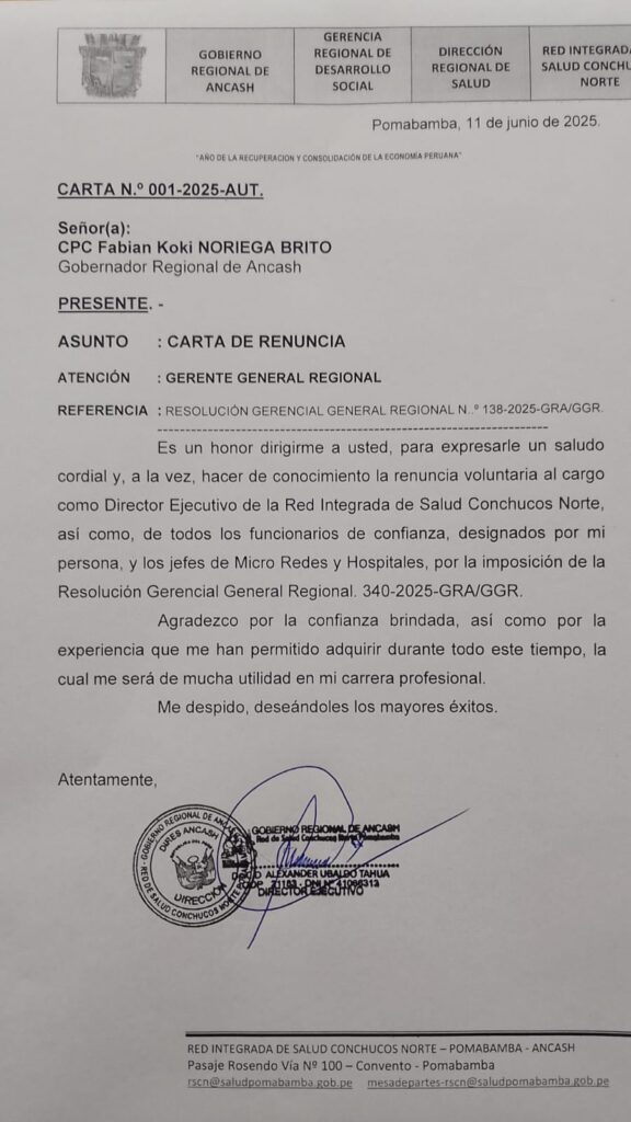 Renuncia Francisco Gustavo Torres Castillo
