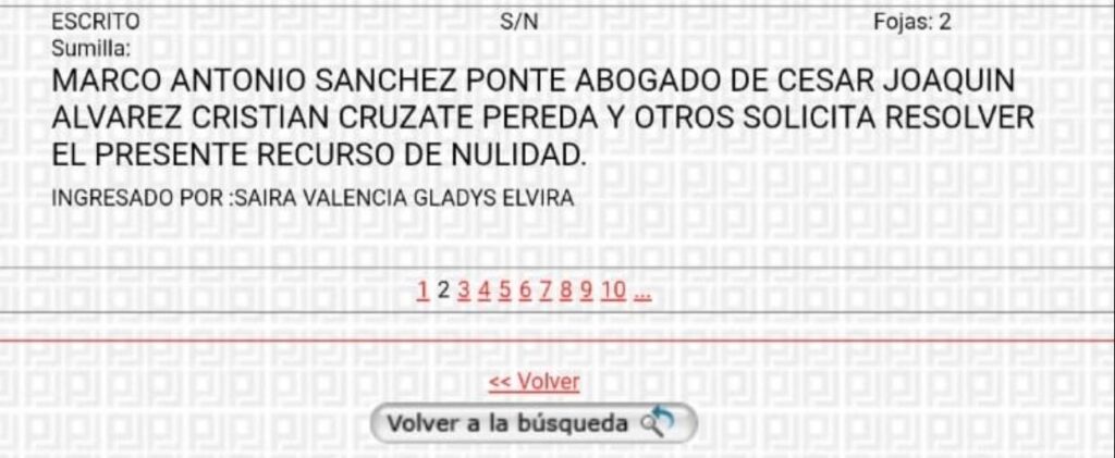 Cesar Alvarez denuncia presunto soborno a jueces de la Corte Suprema 