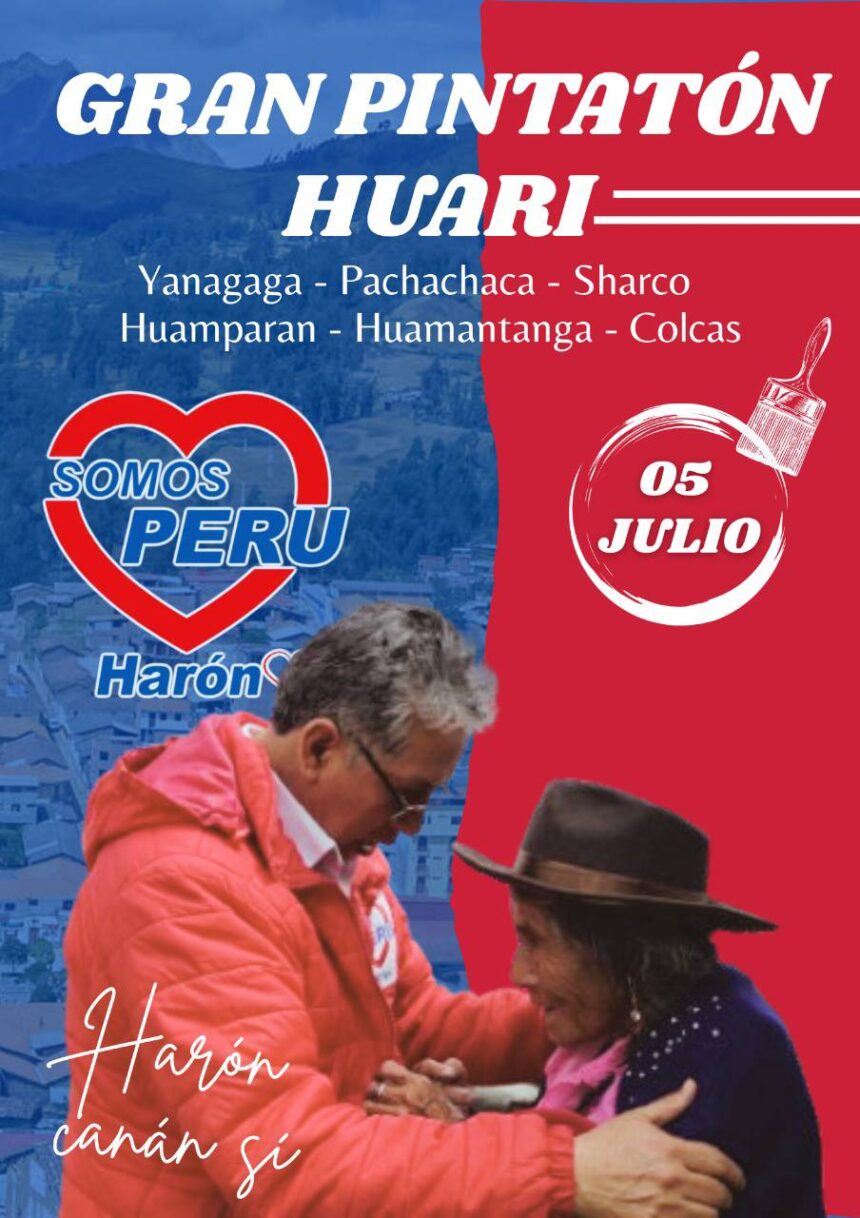 Harón Osorio Vega, candidato a alcaldía provincial de Huari, en evidente campaña millonaria.