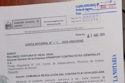 carta notarial Rolando Fortunato Vidal Vidal