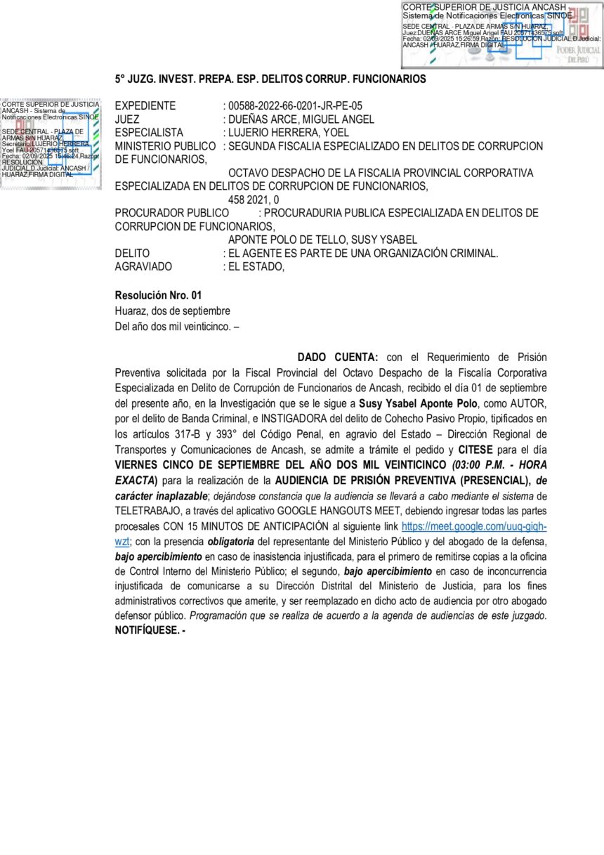 Solicitan 18 meses prision preventiva China Polo