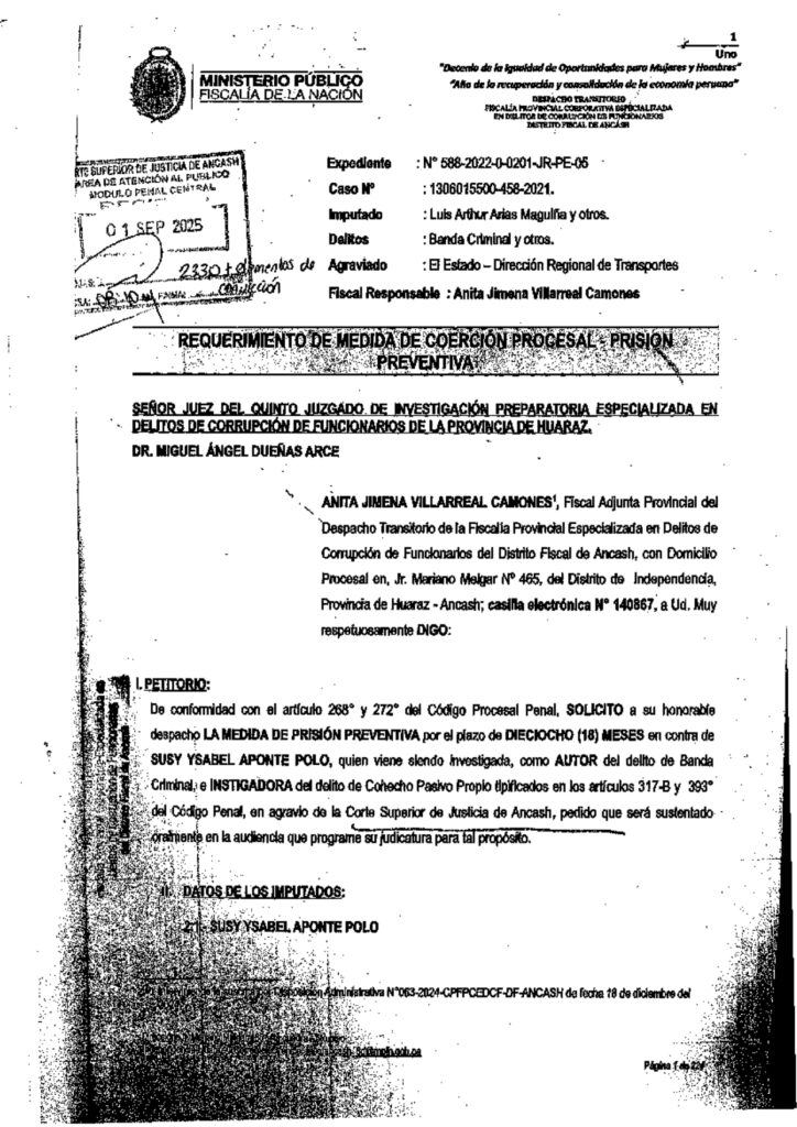 Solicitan 18 meses prision preventiva China Polo