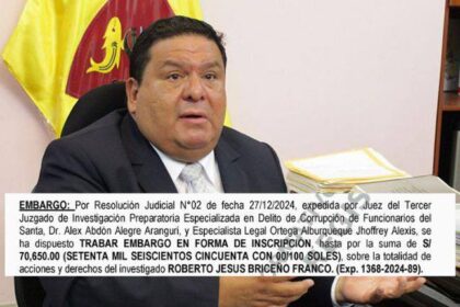 embargan a exalcalde Roberto Briceño su casa en el balneario de Tortugas