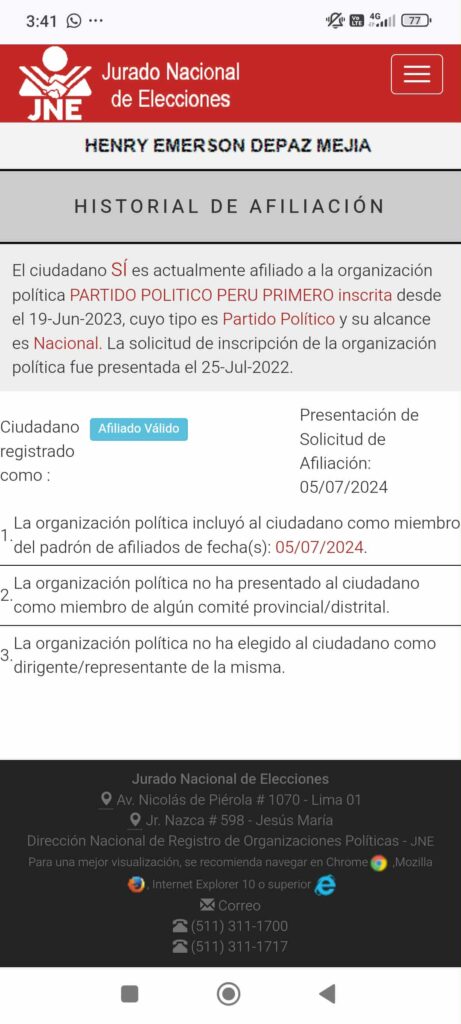 Asesor de cabecera de precandidata a Cámara de Diputados por partido de Martín Vizcarra habla en un audio de presuntas coimas