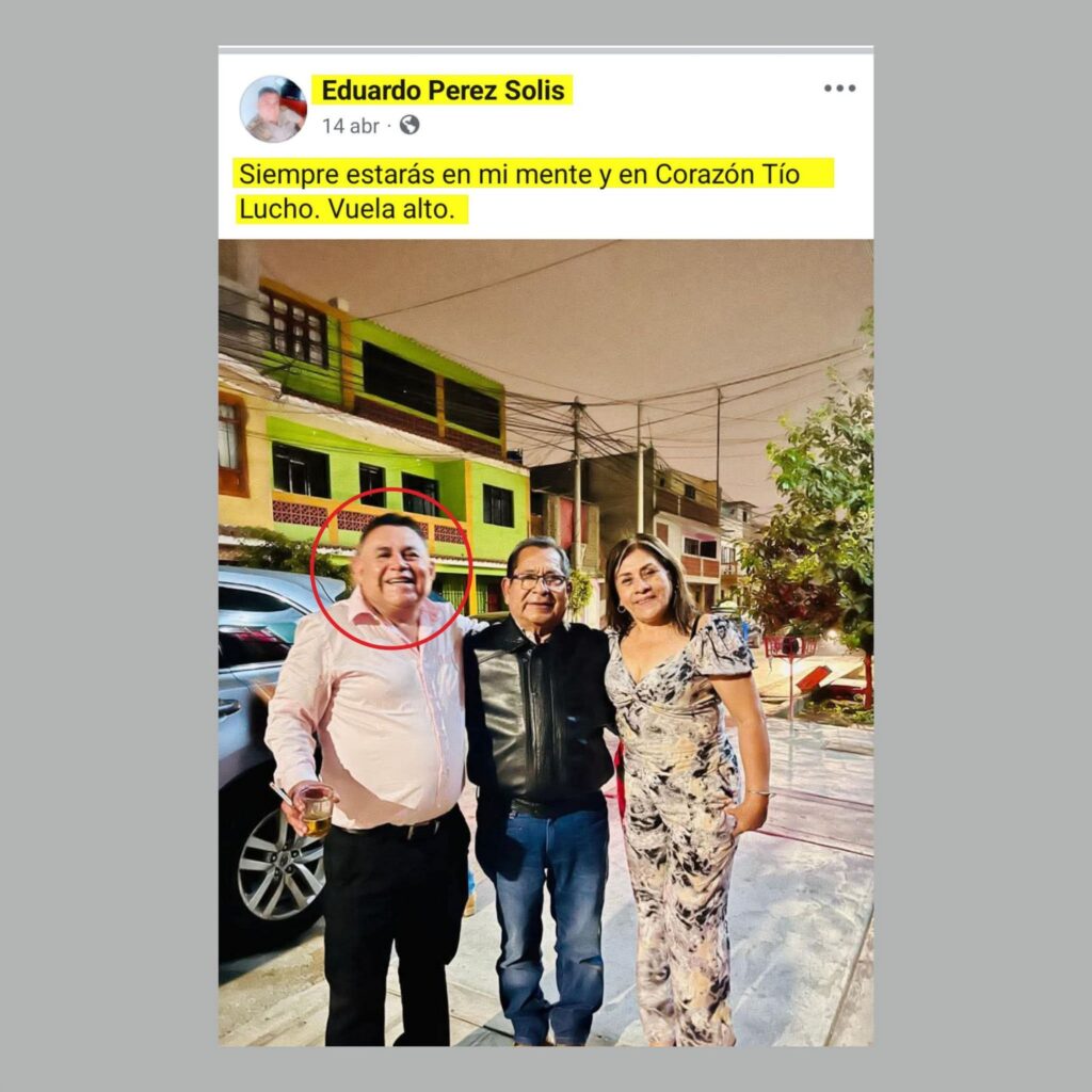 Eduardo Pérez Solís vínculo con el clan Gamarra