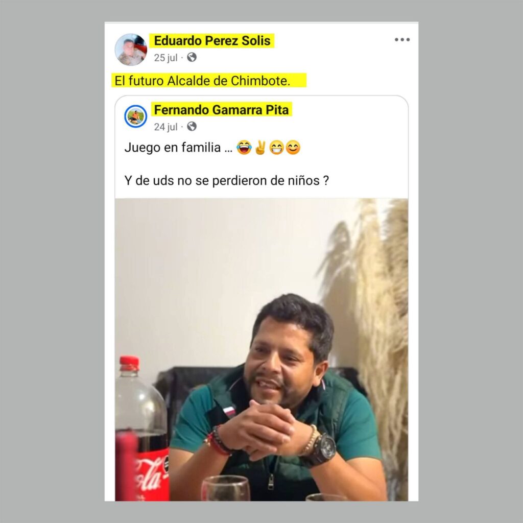 Eduardo Pérez Solís apoya a Fernando Gamarra
