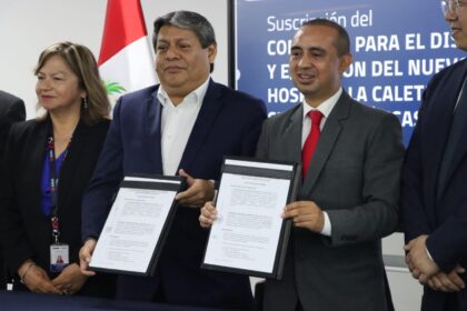 firma del contrato hospital la caleta