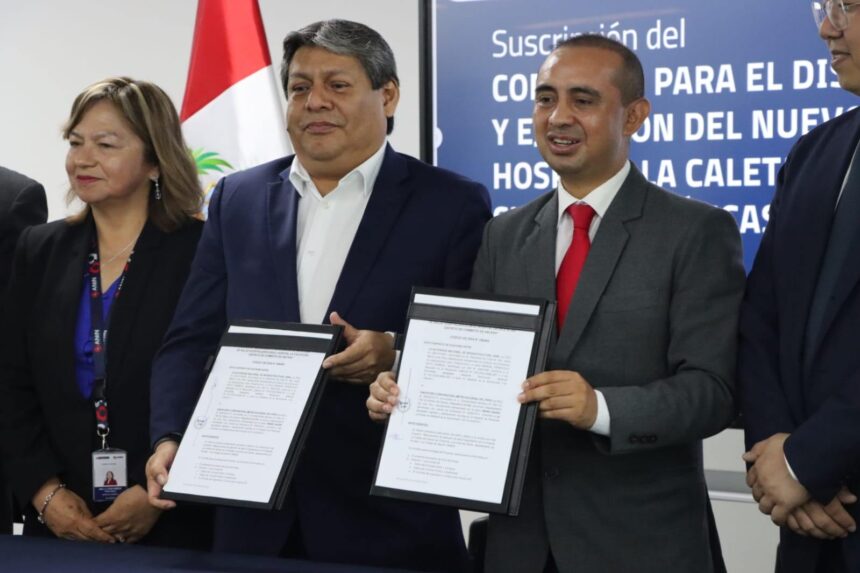 firma del contrato hospital la caleta