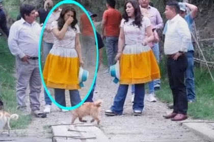 Lady Camones se pone pollera para hacer campaña política