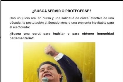 Pide votos para el Senado mientras Fiscalía pide 10 años de cárcel efectiva para vladimir meza