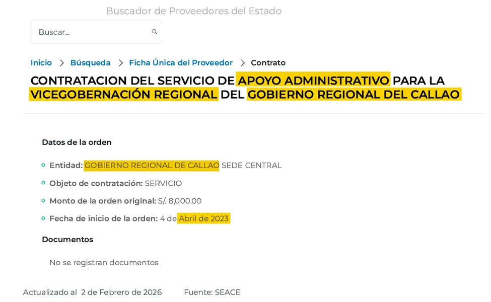 “El Cocinero” sería denunciado por colusión por ser aportante y tras recibir contratos en El Callao