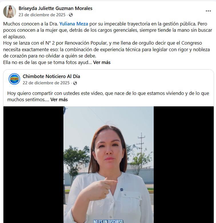 Yuliana Meza candidata diputada ancash